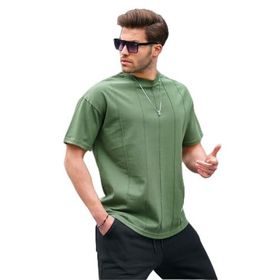Madmext 6175 Haki Bisiklet Yaka Erkek T-shirt