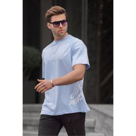 Madmext 6178 Bebe Mavisi Desenli Erkek T-shirt