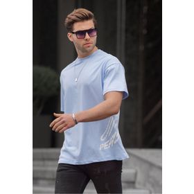 Madmext 6178 Bebe Mavisi Desenli Erkek T-shirt