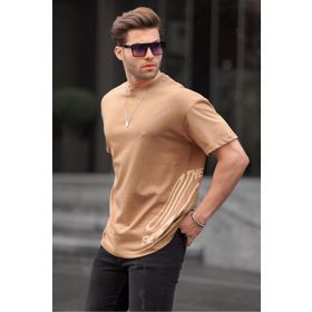 Madmext 6178 Kapuçino Desenli Erkek T-shirt