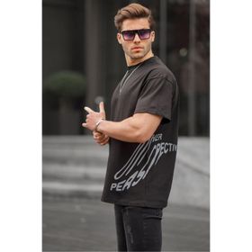 Madmext 6178 Siyah Desenli Erkek T-shirt