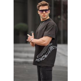 Madmext 6178 Siyah Desenli Erkek T-shirt