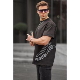 Madmext 6178 Siyah Desenli Erkek T-shirt