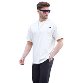 Madmext 6196 Ekru Oversize Erkek T-shirt