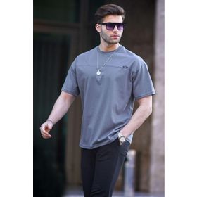 Madmext 6196 Füme Oversize Erkek T-shirt