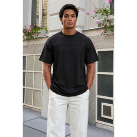 Madmext 6196 Siyah Oversize Erkek T-shirt