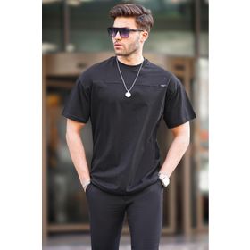 Madmext 6196 Siyah Oversize Erkek T-shirt