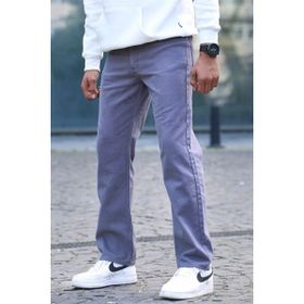 Madmext 6312 Straight Fit Boyalı Gri Erkek Jean Pantolon