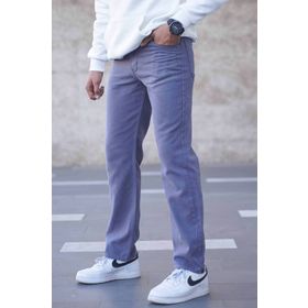 Madmext 6312 Straight Fit Boyalı Gri Erkek Jean Pantolon