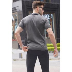 Madmext 6353 Antrasit Polo Yaka Erkek T-shirt
