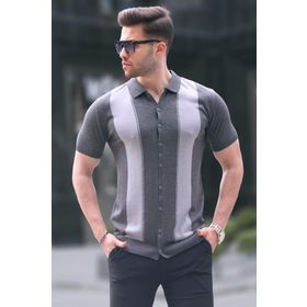 Madmext 6353 Antrasit Polo Yaka Erkek T-shirt
