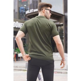 Madmext 6353 Haki Polo Yaka Erkek T-shirt