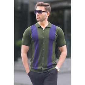 Madmext 6353 Haki Polo Yaka Erkek T-shirt