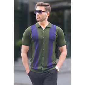 Madmext 6353 Haki Polo Yaka Erkek T-shirt