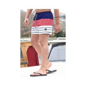 Madmext 6362 Lacivert Çizgili Erkek Deniz Şort