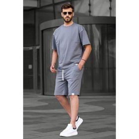 Madmext 6377 Füme Basic Erkek Şort Takımı