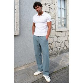 Madmext 6513 Paraşüt Kumaş Mint Yeşili Erkek Pantolon