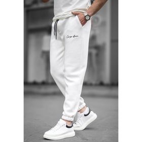 Madmext 6521 Beyaz Erkek Eşofman Altı