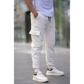 Madmext 6526 Ekru Erkek Eşofman Altı