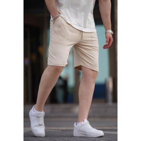 Madmext 6528 Bej Erkek Basic Şort