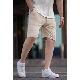 Madmext 6528 Bej Erkek Basic Şort