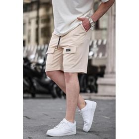 Madmext 6533 Bej Erkek Basic Şort