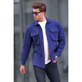 Madmext 6709 Lacivert Oduncu Erkek Gömlek