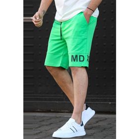 Madmext 6729 Yeşil Baskılı Erkek Bermuda Şort