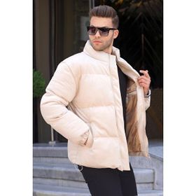 Madmext 6802 Camel Nubuk Erkek Şişme Mont