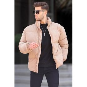 Madmext 6802 Camel Nubuk Erkek Şişme Mont