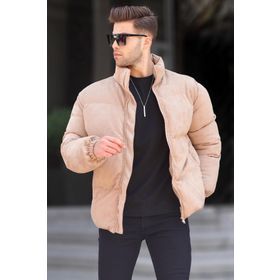 Madmext 6802 Camel Nubuk Erkek Şişme Mont