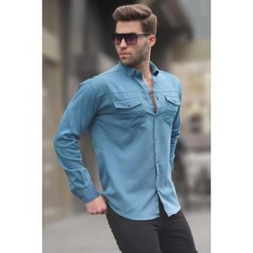 Madmext 6810 Mavi Erkek Gömlek