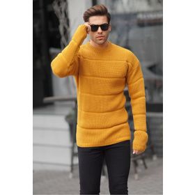 Madmext 6855 Hardal Erkek Kazak