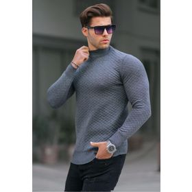 Madmext 6857 Antrasit Erkek Kazak