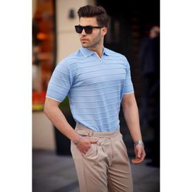 Madmext 6894 Bebe Mavisi Polo Yaka Erkek T-shirt