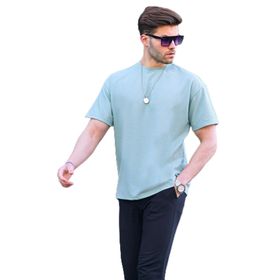 Madmext 7010 Çağla Yeşili Basic Oversize Erkek T-shirt