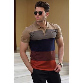 Madmext 9280 Camel Polo Yaka Erkek T-shirt