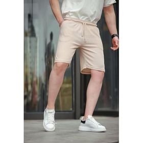 Madmext E6566 Bej Basic Erkek Şort