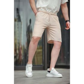 Madmext E6566 Bej Basic Erkek Şort