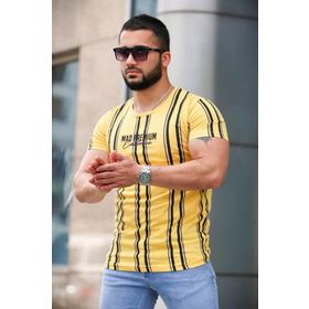 Madmext MAD4048 Sarı Erkek Tişört