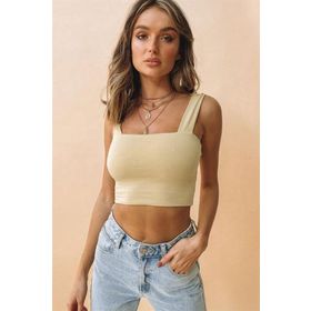 Madmext MG1010 Mad Girls Bej Crop