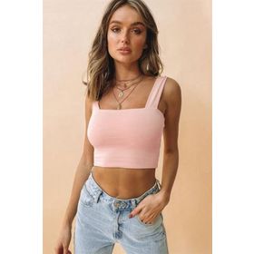 Madmext MG1010 Mad Girls Pembe Crop