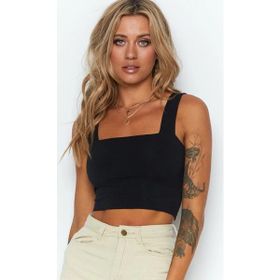 Madmext MG1010 Mad Girls Siyah Crop