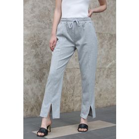 Madmext Mg1107 Gri Kadın Pantolon