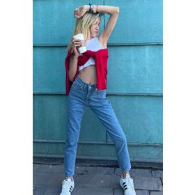 Madmext MG1162 Mad Girls Mavi Mom Jean