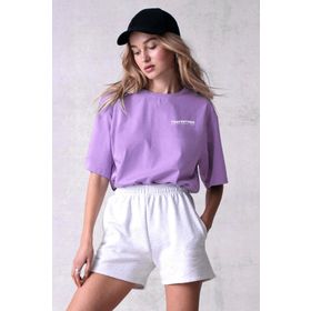 Madmext MG1197 Mad Girls Lila Baskılı T-Shirt