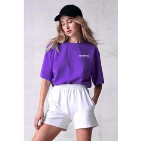 Madmext MG1197 Mor Baskılı Kadın Tişört