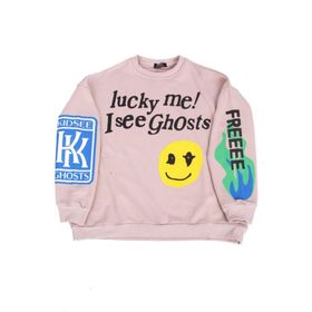 Madmext MG1206 Bej Mad Girls Baskılı Oversize Kadın Sweatshirt