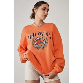 Madmext MG1210 Mad Girls Turuncu Baskılı Kadın Sweatshirt