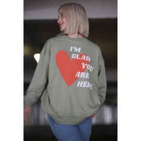 Madmext MG1224 Mint Yeşili Baskılı Kadın Sweatshirt